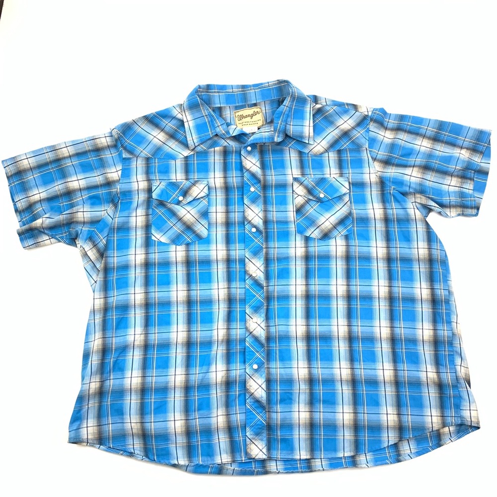 Wrangler Pearl Snap 3XL Western Style Short Sleeve